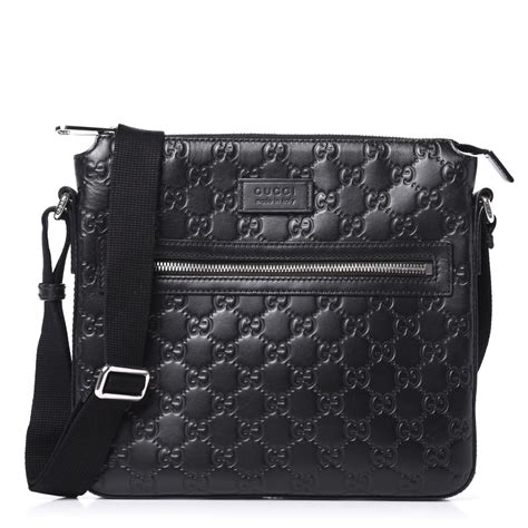 gucci black messenger bags|guccissima small messenger bag new.